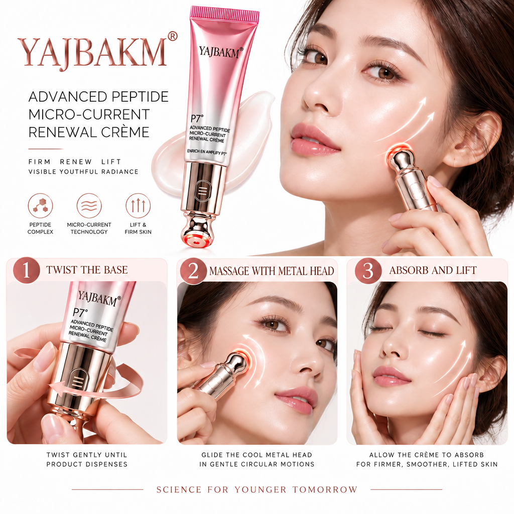 ✨ YAJBAKM® Micro-Current Lifting Crème Instantly Firm, Lift & Sculpt in Seconds. No Needles. No Downtime. Built-in Metal Massager + Advanced Peptides