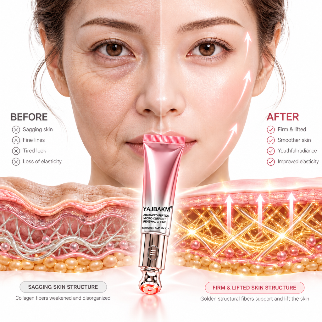 ✨ YAJBAKM® Micro-Current Lifting Crème Instantly Firm, Lift & Sculpt in Seconds. No Needles. No Downtime. Built-in Metal Massager + Advanced Peptides